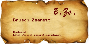 Brusch Zsanett névjegykártya